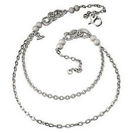 Espléndido collar DOLCE & GABBANA de cadena doble en plata Plata