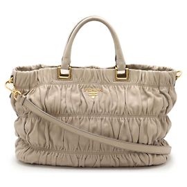 Bolsa 2way em couro Gaufre da Prada Rosa