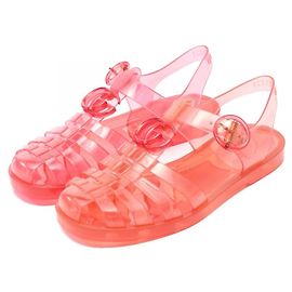 Sandales en caoutchouc Gucci GG Marmont Rouge