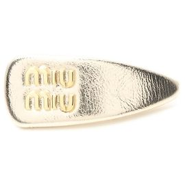 Fermaglio per capelli in pelle Miu Miu 5IF0922CT4F0846 D'oro