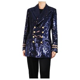 Polo Ralph Lauren Blue sequin jacket - size UK 14 Blue