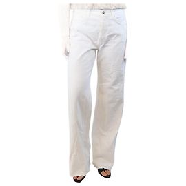 Anine Bing Jeans blancos de corte relajado - talla UK 12 Blanco