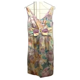Vestido midi de algodón Moschino Cheap And Chic Multicolor