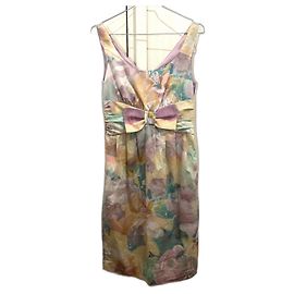 Robe midi en coton Moschino Cheap And Chic Multicolore