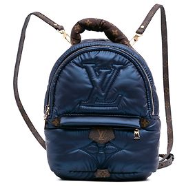 Louis Vuitton Blue Monogram Econyl Pillow Mini Palm Springs Blue Navy blue