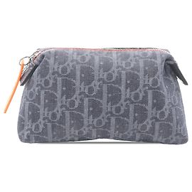 Pochette de maquillage en denim Trotter Blue Diorissimo de Dior Bleu Bleu Marine