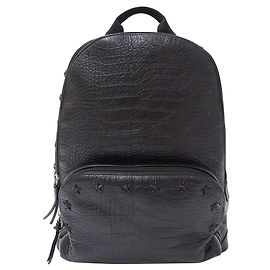 Schwarzer Leder-Rucksack von Jimmy Choo Schwarz