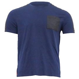 Prada Sport T-Shirt mit aufgesetzter Tasche aus navyblauer Baumwolle Blau Marineblau