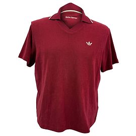 Autre Marque Polo Adidas Wales Bonner in cotone bordeaux Rosso