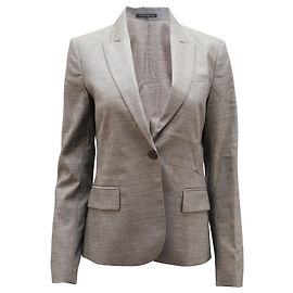 Theory Houndstooth Suit Jacket in Black Wool Black