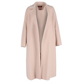 Max Mara Studio Open Coat in Pink wool Pink