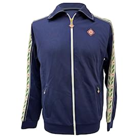 Autre Marque-Casablanca Laurel Track Jacket in Navy Blue Cotton-Blue,Navy blue