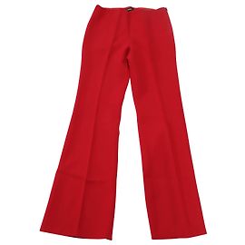 Calças Flare Theory em Lã Vermelha Vermelho