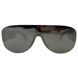 Versace Medusa Piloten-Sonnenbrille aus silbernem Acetat Silber Metallisch