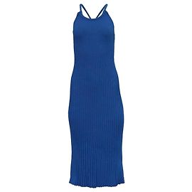 Vestido midi em viscose canelada Vida da Proenza Schouler em azul Azul