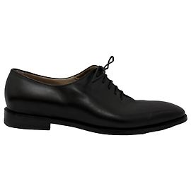 Scarpe stringate Snowdon in pelle nera di Manolo Blahnik Nero