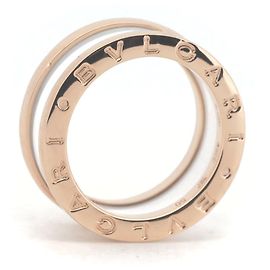 Bulgari Bvlgari B.zero1 Au750 Ceramic Ring Size 10 White