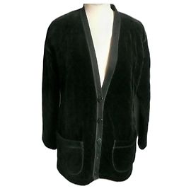 SONIA RYKIEL Steppjacke aus schwarzem Samt Größe 44/46 Sehr guter Zustand Schwarz