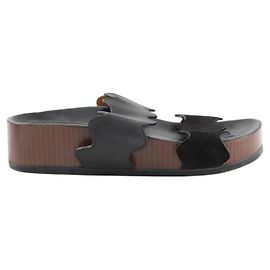 Chloé Black leather mules Black