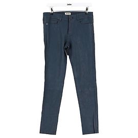 Zadig & Voltaire Blue leather slim pants Blue