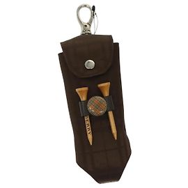 Estuche para bolas de golf BURBERRY de nylon marrón plateado auténtico 138917 Castaño Plata