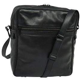 LOUIS VUITTON Monogram Difference Clarkson Bag Leather Black M92402 Auth BA4980 Black