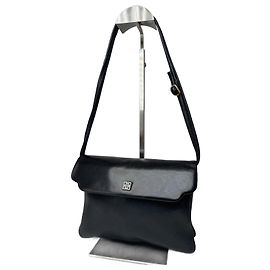 Bolsa de couro preta Givenchy 2 em 1 vintage Preto