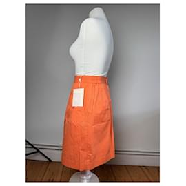 Balenciaga-Vintage Balenciaga Skirt Orange 36/S-Orange