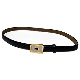 Vintage Dior Leather belt black Black