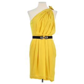 Bcbg Max Azria Gelbes Seidenkleid Gelb