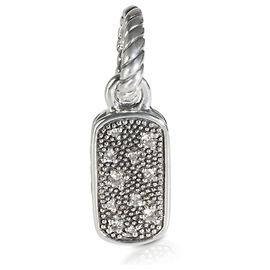 Pingente Dog Tag Mini Midnight Melange em Prata Esterlina e Diamantes David Yurman Outro