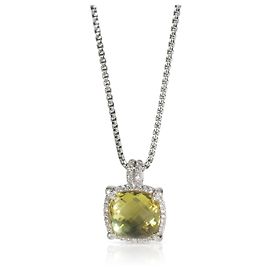 Pendente Chatelaine em Prata Esterlina, Quartzo Limão e Diamantes de David Yurman Outro