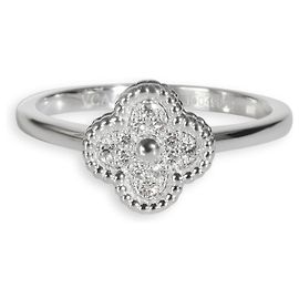 Anel Sweet Alhambra em ouro branco e diamantes Van Cleef & Arpels Outro