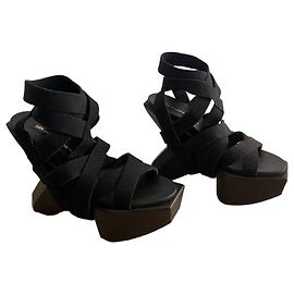 United Nude Sandali con Piattaforma Wedge Boulder Neri Tg. 38 Nuovi Nero