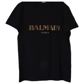 T-shirt Balmain in cotone nero Nero