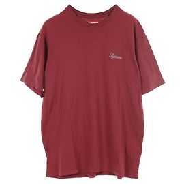 Supreme Washed Script T-Shirt aus Baumwolle Braun Bordeaux