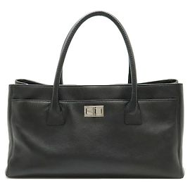 Chanel Leather 2.55 Executive Line 2way Bag A29292 Black
