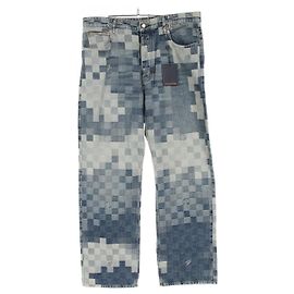 Pantalones de denim de algodón Damier Skate Louis Vuitton Azul