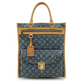 Louis Vuitton Monogram Denim Tote Bag Blue