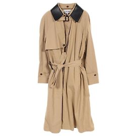 Abrigo de seda y algodón Loewe Beige