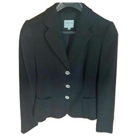 Emporio Armani Black Jacket with Rhinestone Buttons Black