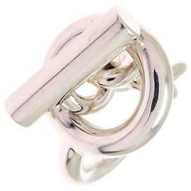 Hermès Hermes Croisette GM Silver 925 Band Ring Silvery