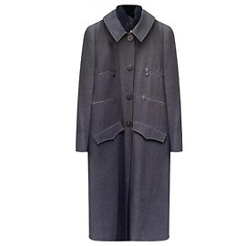 2002 02A Chanel & Karl Lagerfeld elegante in cashmere a un bottone Blu scuro