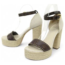 LOUIS VUITTON COASTLINE MONOGRAM ESPADRILLES 38.5 SANDALE Andere