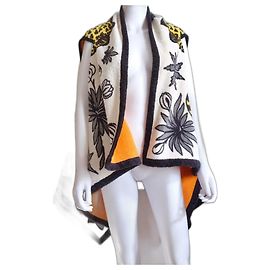 Hermès HERMES Toalla de Playa Poncho Tigres Raro Excelente Estado / No Disponible Multicolor
