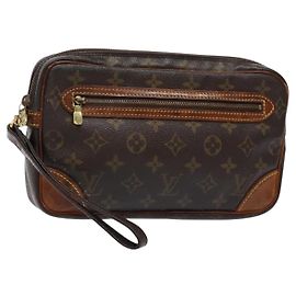 LOUIS VUITTON Pochette Marly Dragonne GM Monogram M51825 LV Auth hk2872 Monogramme