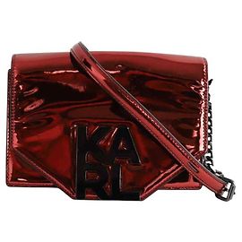 Karl Lagerfeld Red leather shoulder bag Red