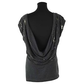 Patrizia Pepe Camiseta de algodão antracite Cinza antracite