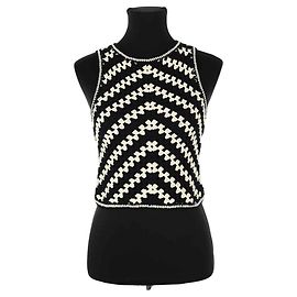 Zimmermann Top sin mangas de algodón negro Negro