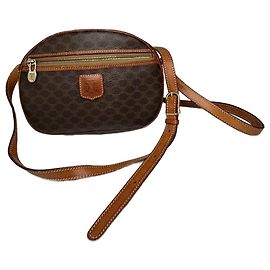 Céline Vintage Celine Triomphe Leder Monogramm Tasche braun Braun